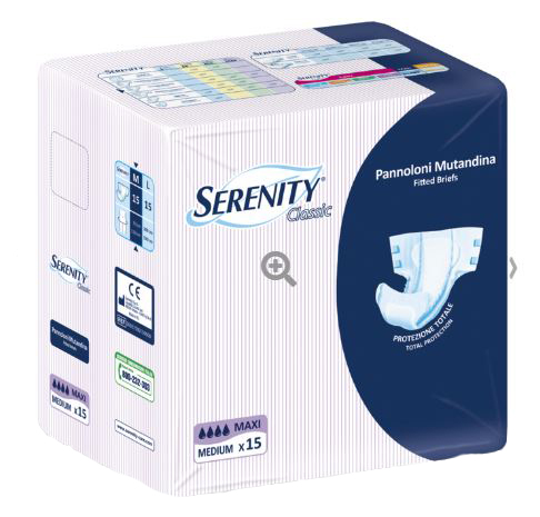 PANNOLONE MUTANDINA SERENITY CLASSIC MAXI TAGLIA EXTRALARGE 15 PEZZI - Farmacia De Pasquale