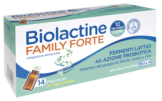 BIOLACTINE FAMILY FORTE 10 MILIARDI 14 FLACONCINI DA 9 ML - Farmacia De Pasquale