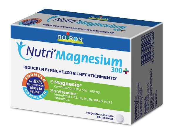 NUTRI'MAGNESIUM 300+ 80 COMPRESSE DA 500 MG SENZA GLUTINE NATURALMENTE PRIVO DI LATTOSIO - Farmacia De Pasquale