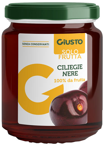 GIUSTO SOLO FRUTTA MARMELLATA CILIEGIE NERE 284 G - Farmacia De Pasquale