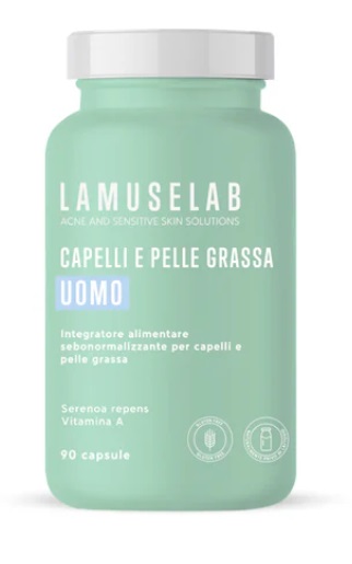 LAMUSELAB CAPELLI E PELLE GRASSA UOMO 90 CAPSULE - Farmacia De Pasquale