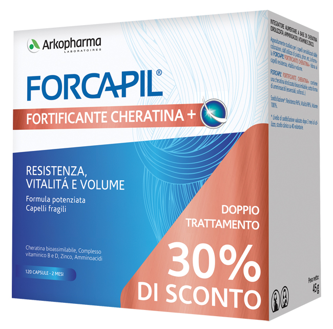 FORCAPIL FORTIFICANTE CHERATINA+ PROMO 120 CAPSULE PREZZO SPECIALE - Farmacia De Pasquale