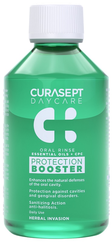CURASEPT DAYCARE COLLUTORIO PROTECTION BOOSTER HERBAL INVASION 500 ML - Farmacia De Pasquale