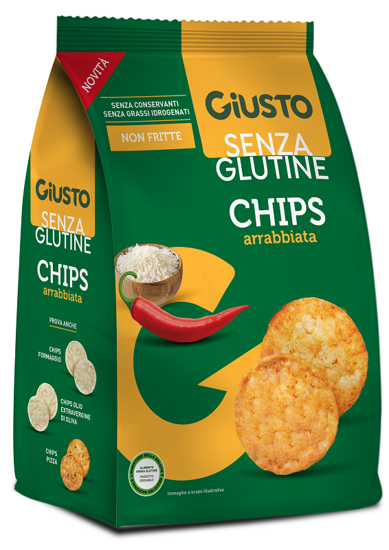 GIUSTO SENZA GLUTINE CHIPS ARRABBIATA 40 G - Farmacia De Pasquale