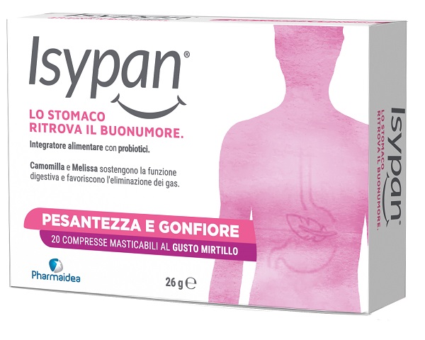 ISYPAN PESANTEZZA GONFIORE 20 COMPRESSE MASTICABILI - Farmacia De Pasquale