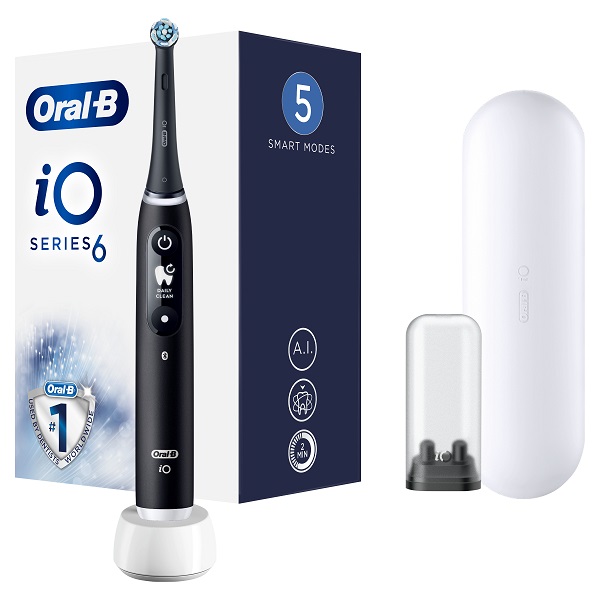 ORAL-B IO 6 BLACK SPAZZOLINO ELETTRICO + 2 REFILL - Farmacia De Pasquale