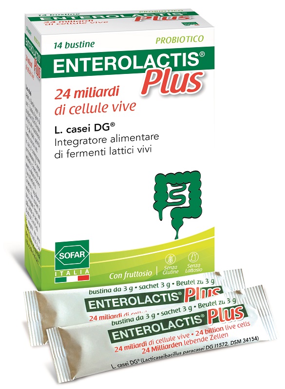 ENTEROLACTIS PLUS 24MLD 14 BUSTINE - Farmacia De Pasquale
