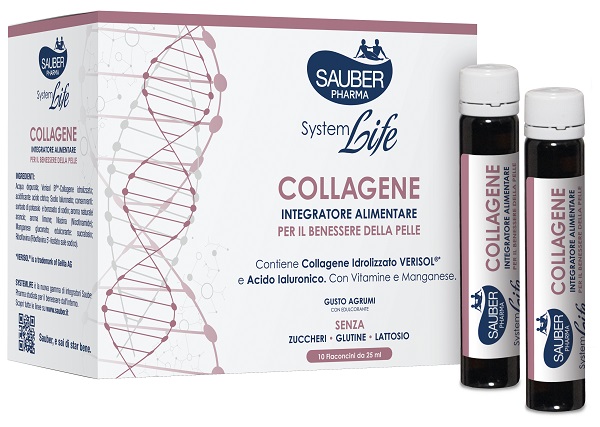 SAUBER SYSTEMLIFE ANTIETA' COLLAGENE 10 FLACONCINI DA 25 ML - Farmacia De Pasquale