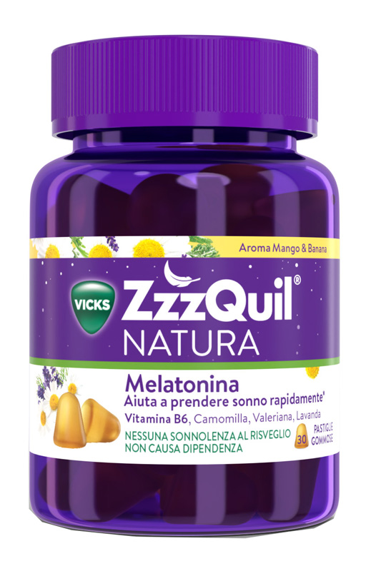 VICKS ZZZQUIL NATURA MANGO & BANANA 30 PASTIGLIE GOMMOSE - Farmacia De Pasquale
