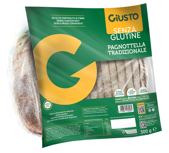 GIUSTO SENZA GLUTINE PAGNOTTELLA 300 G - Farmacia De Pasquale