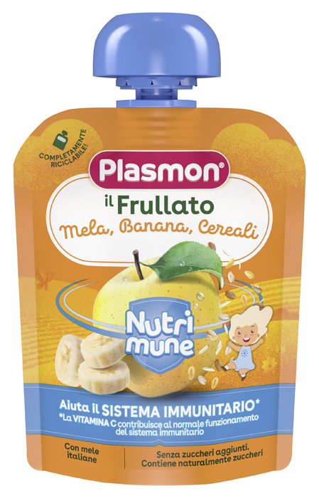 PLASMON NUTRI-MUNE MELA/BANANA/CEREALI 85 G - Farmacia De Pasquale