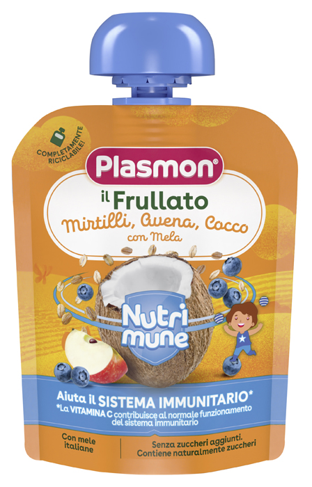PLASMON NUTRI-MUNE MIRTILLO/AVENA/COCCO CON MELA 85 G - Farmacia De Pasquale