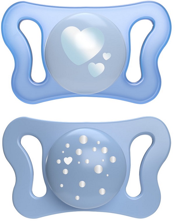 CHICCO SUCCHIETTO MICRO AZZURRO SILICONE 0-2M 2 PEZZI - Farmacia De Pasquale