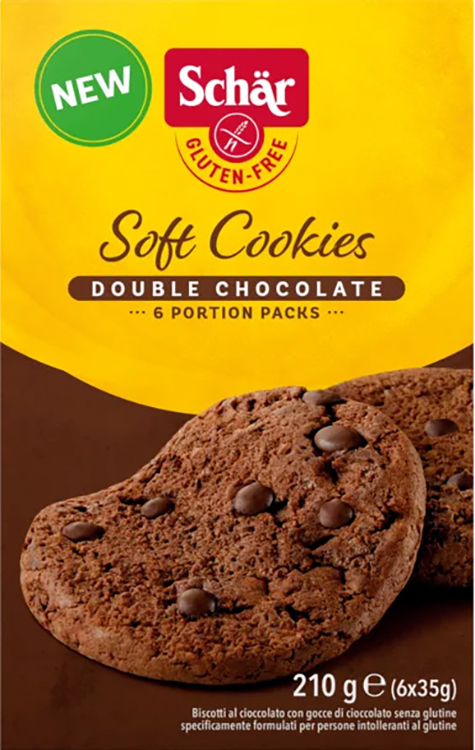 SCHAR SOFT COOKIE DOUBLE CHOCOLATE 210 G - Farmacia De Pasquale