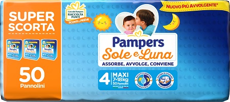 PAMPERS SOLE LUNA TRIO MAXI 50 PEZZI - Farmacia De Pasquale