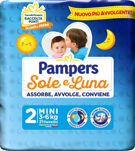 PAMPERS SOLE LUNA MIDINI 21 PEZZI - Farmacia De Pasquale
