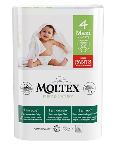 MOLTEX PURE&NATURE PANTS MAXI TAGLIA 4 7-12 KG 22 PEZZI - Farmacia De Pasquale
