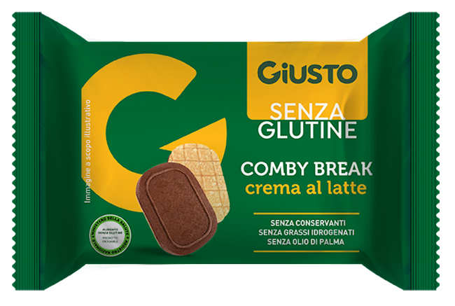 GIUSTO SENZA GLUTINE COMBY BREAK CREMA LATTE 26 G - Farmacia De Pasquale