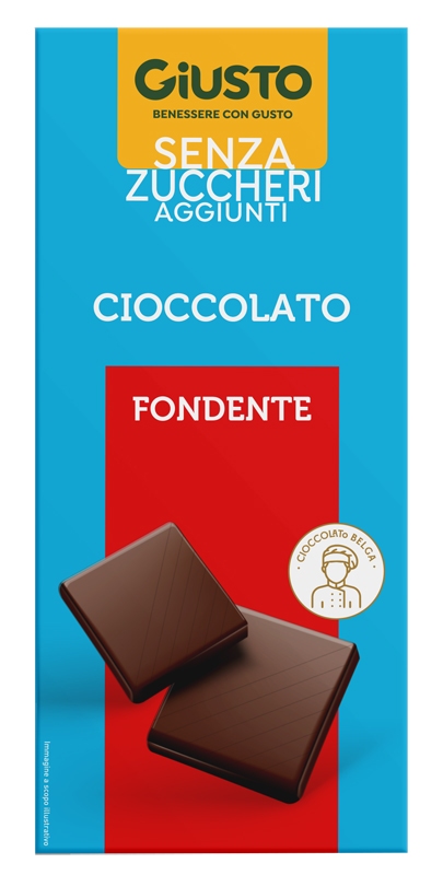 GIUSTO SENZA ZUCCHERO TAVOLETTA CIOCCOLATO FONDENTE 85 G - Farmacia De Pasquale