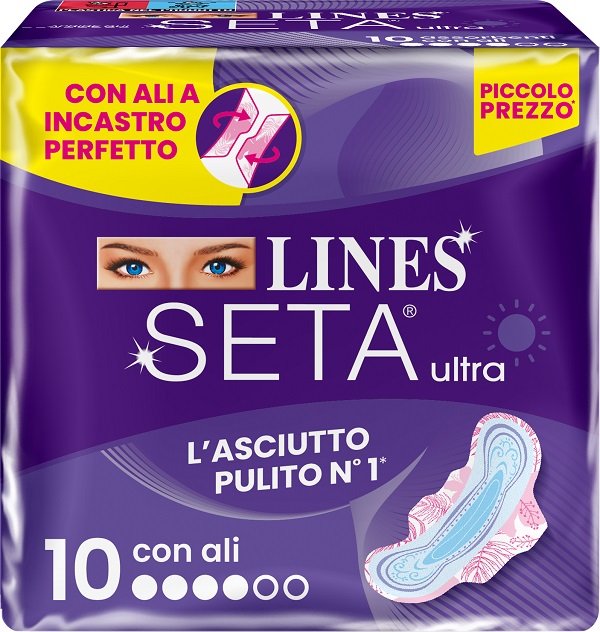 LINES SETA ULTRA ASSORBENTI ALI DWCT 10 PEZZI - Farmacia De Pasquale