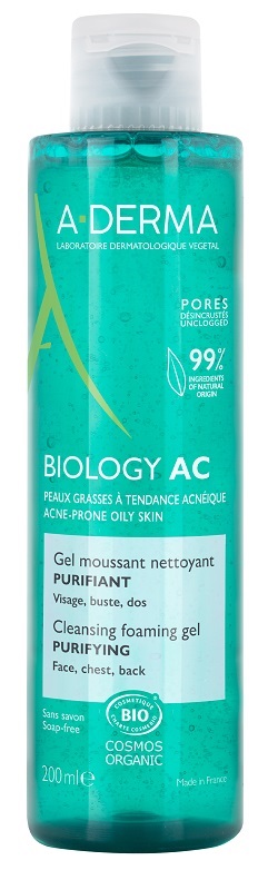 ADERMA BIOLOGY AC GEL DETERGENTE SCHIUMOGENO PURIFICANTE 200 ML - Farmacia De Pasquale
