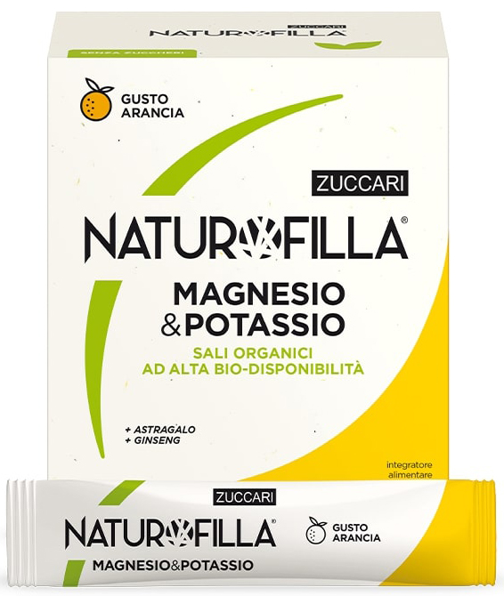 NATUROFILLA MAGNESIO & POTASSIO GUSTO ARANCIA 28 STICK PACK - Farmacia De Pasquale