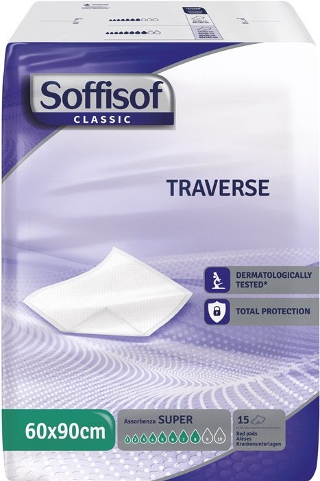 TRAVERSA PER INCONTINENZA SOFFISOF CLASSIC 8 GOCCE 60 X 90 15 PEZZI - Farmacia De Pasquale