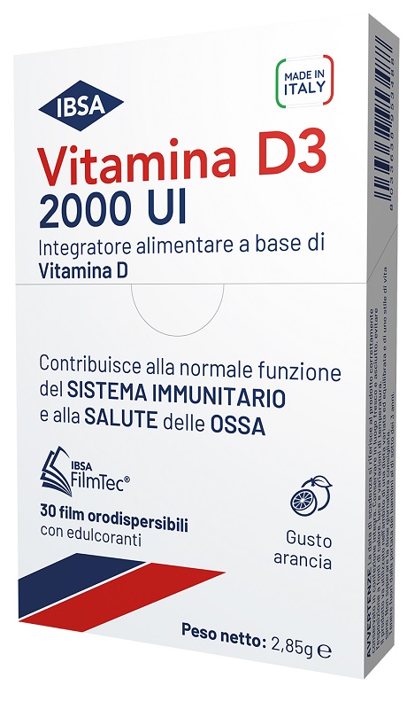 VITAMINA D3 IBSA 2000 UI 30 FILM ORODISPERSIBILI - Farmacia De Pasquale