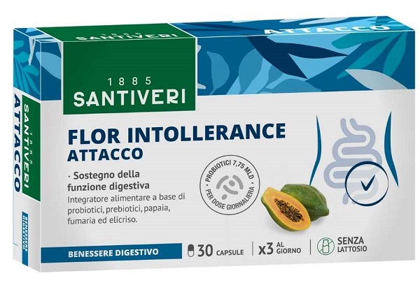 FLOR INTOLLERANCE ATTACCO 30 CAPSULE - Farmacia De Pasquale