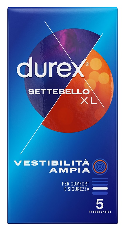 PROFILATTICO DUREX SETTEBELLO XL 5 PEZZI - Farmacia De Pasquale
