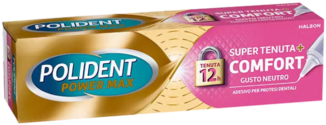 CREMA ADESIVA PROTESI DENTALI POLIDENT POWER MAX SUPER TENUTA+COMFORT 70 G - Farmacia De Pasquale