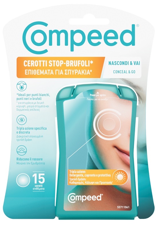 COMPEED CEROTTI STOP BRUFOLI NASCONDI & VAI 15 PEZZI - Farmacia De Pasquale