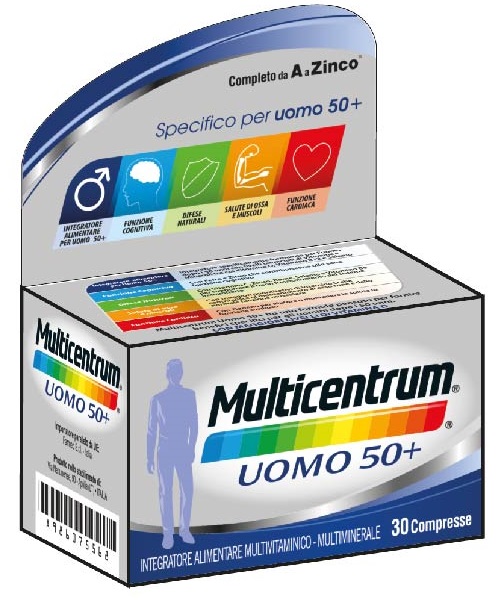 MULTICENTRUM UOMO 50+ 30 COMPRESSE - Farmacia De Pasquale