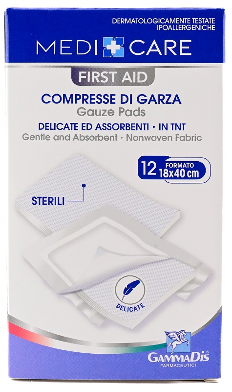 GARZA MEDICARE TNT 18X40 CM 12 PEZZI - Farmacia De Pasquale