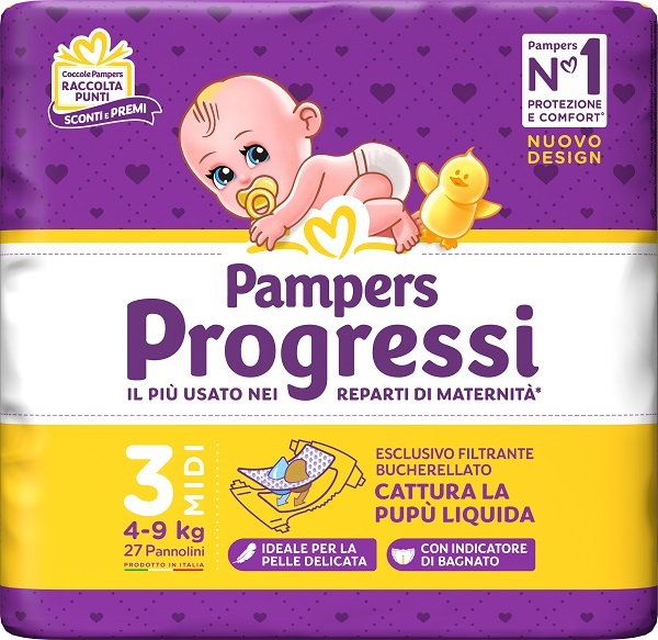 PAMPERS PROGRESSI MIDI 27 PEZZI - Farmacia De Pasquale