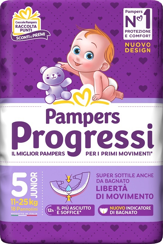 PAMPERS PROGRESSI JUNIOR 18 PEZZI - Farmacia De Pasquale