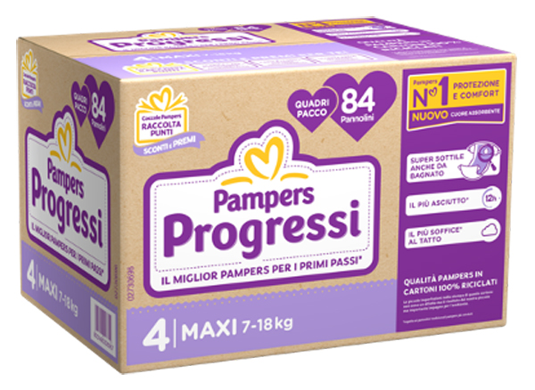 PAMPERS QUADRI PROGRESSI MAXI 84 PEZZI - Farmacia De Pasquale