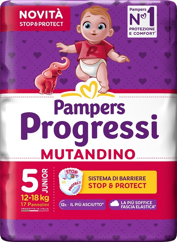 PAMPERS PROGRESSI MUTANDINA JUNIOR 17 PEZZI - Farmacia De Pasquale