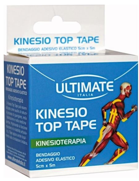 BENDAGGIO ADESIVO ELASTICO ULTIMATE ITALIA KINESIO TOP TAPE FUCSIA 5 CM X 5 M - Farmacia De Pasquale