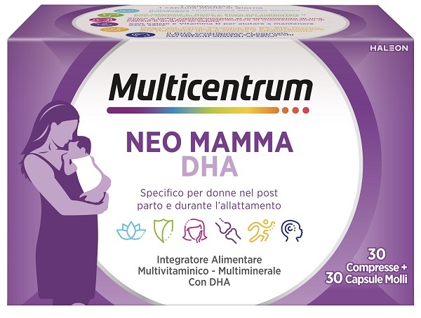 MULTICENTRUM NEO MAMMA DHA 30 COMPRESSE + 30 CAPSULE MOLLI - Farmacia De Pasquale