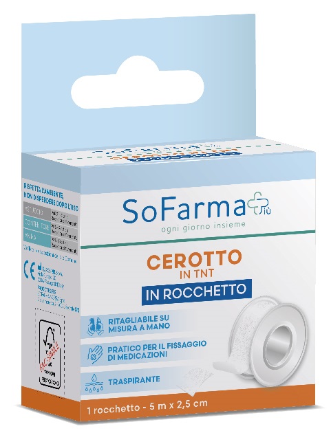 ROCCHETTO TESSUTO NON TESSUTO M 5X2,5 CM SOFARMAPIU' - Farmacia De Pasquale