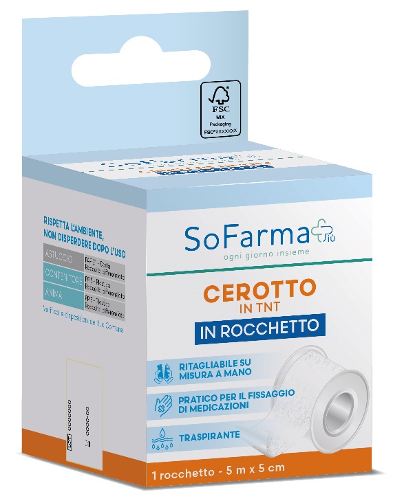 ROCCHETTO TESSUTO NON TESSUTO M 5X5 CM SOFARMAPIU' - Farmacia De Pasquale