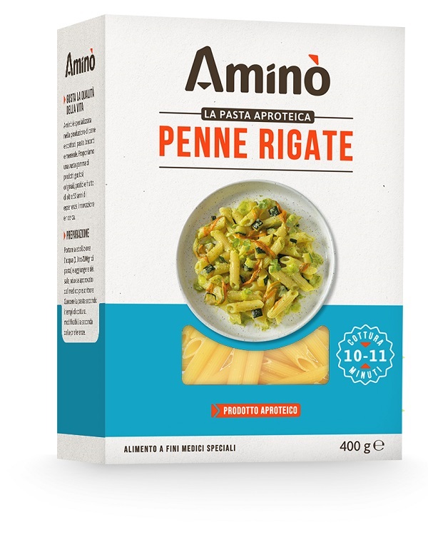 AMINO' LA PASTA APROTEICA PENNE RIGATE 400 G - Farmacia De Pasquale