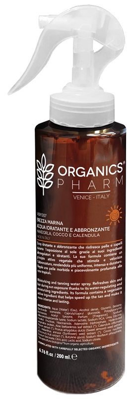 ORGANICS PHARM BREZZA MARINA ACQUA IDRATANTE E ABBRONZANTE 200 ML - Farmacia De Pasquale