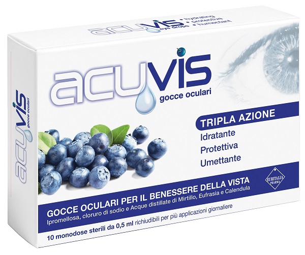 GOCCE OCULARI ACUVIS 10 FLACONCINI 0,5 ML - Farmacia De Pasquale