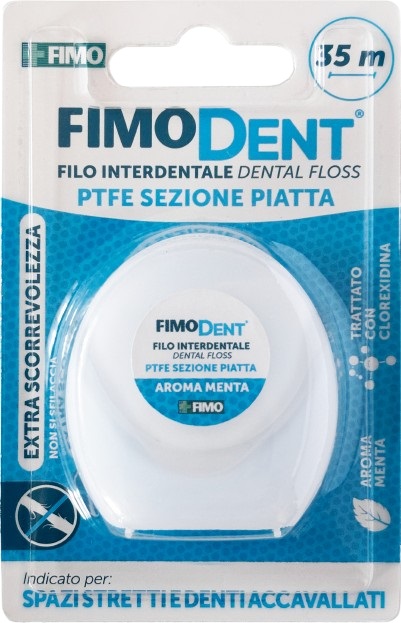 FIMODENT FILO INTERDENTALE PTFE PIATTO 35M - Farmacia De Pasquale