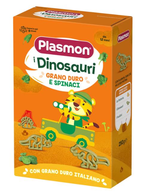 PLASMON PASTA DINOSAURI E SPINACI 250 G - Farmacia De Pasquale