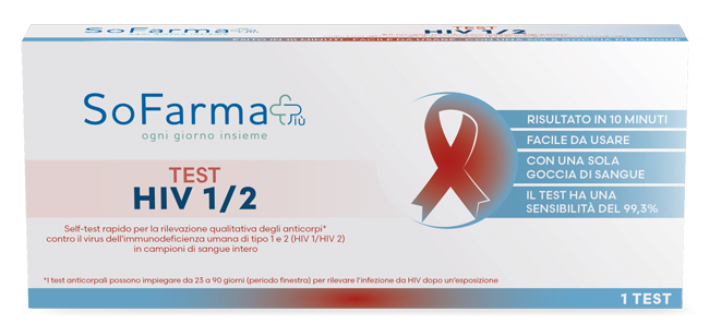 TEST AUTODIAGNOSTICO HIV 1/2 SOFARMAPIU' - Farmacia De Pasquale