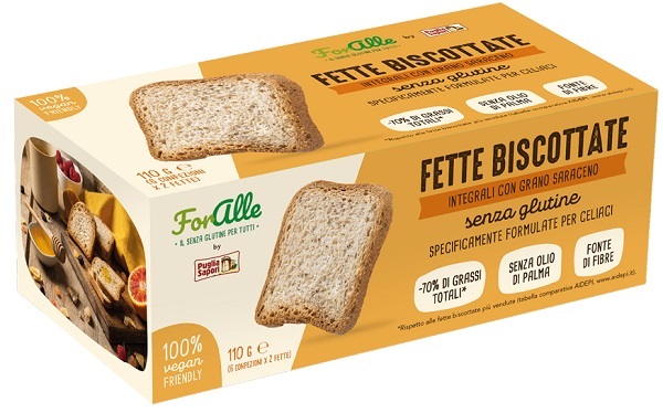 FORALLE FETTE BISCOTTATE INTEGRALI 110 G - Farmacia De Pasquale