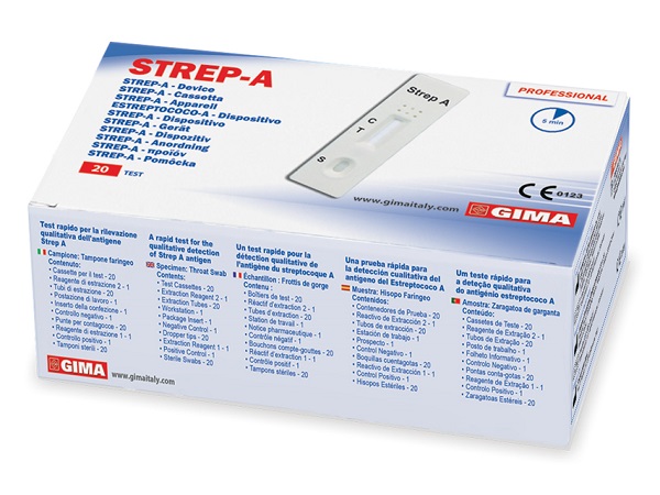 TEST STREP A PER LA RILEVAZIONE DELLO STREPTOCOCCO 20 PEZZI - Farmacia De Pasquale